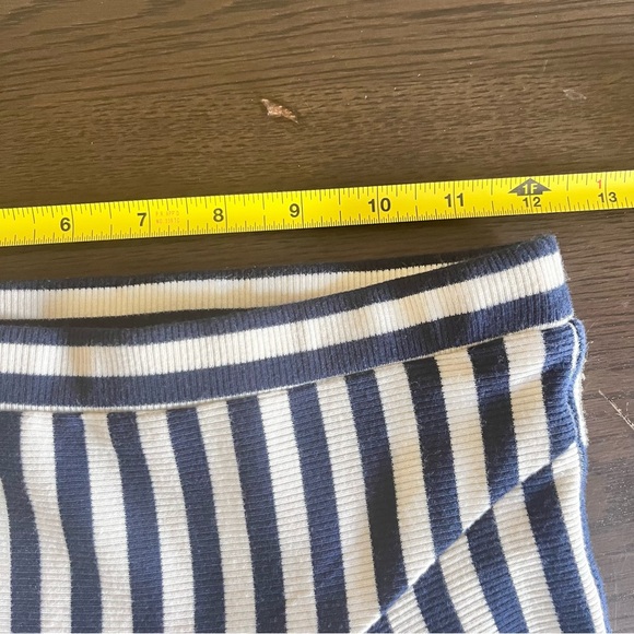 SUNDAY IN BROOKLYN Anthropologie Miranda Striped Asymmetrical Skirt Navy Sz XS - Picture 5 of 8